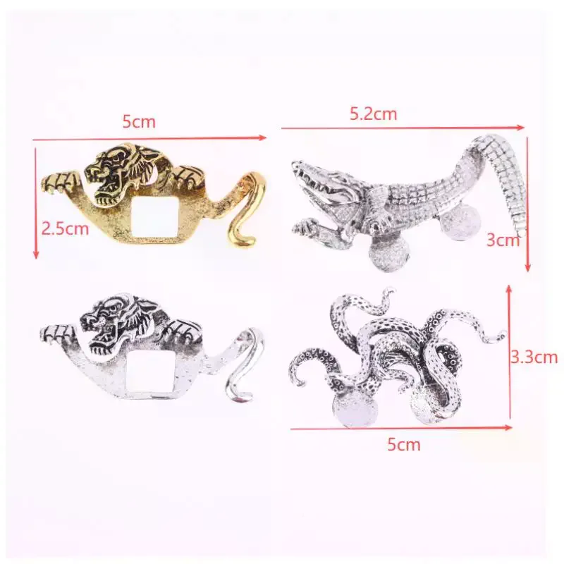 Durable Zinc Alloy Vintage Crocodile Tiger Shaped Engraved Men's Suit Lapel Pin Classic Formal Accessory Pins For Men Suits view 5