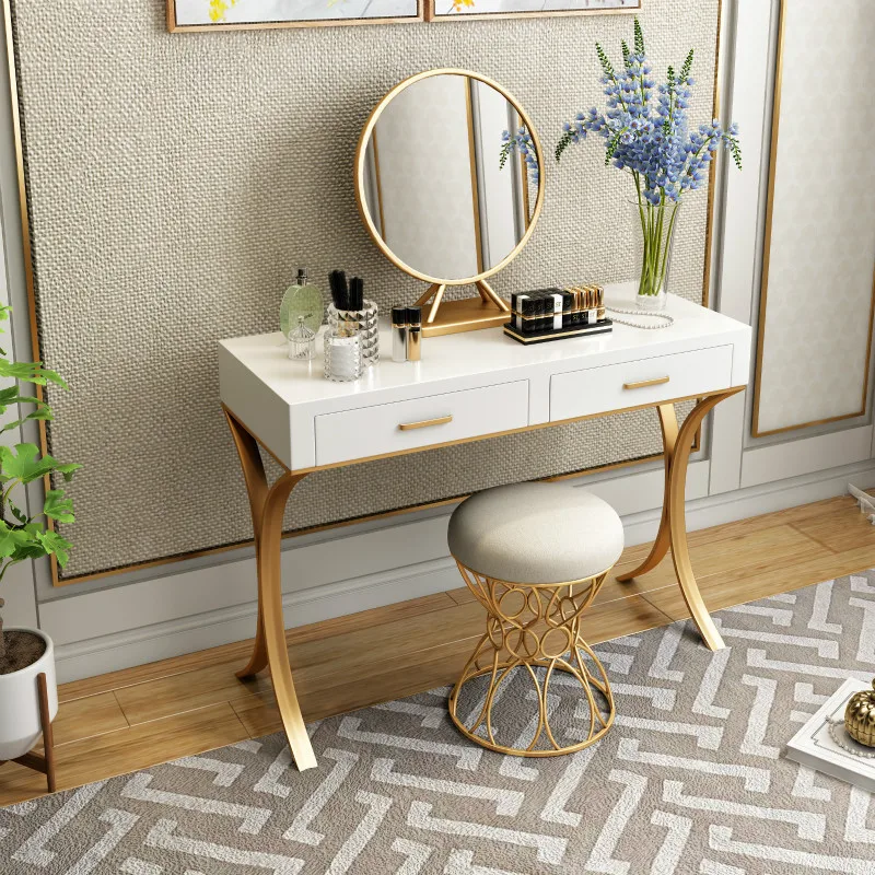 Mini Nordic Makeup Bedroom Chairs Simple Dresser Luxury Princess Women Bedroom Vanity Table Chairs Dedicated Makeup Table