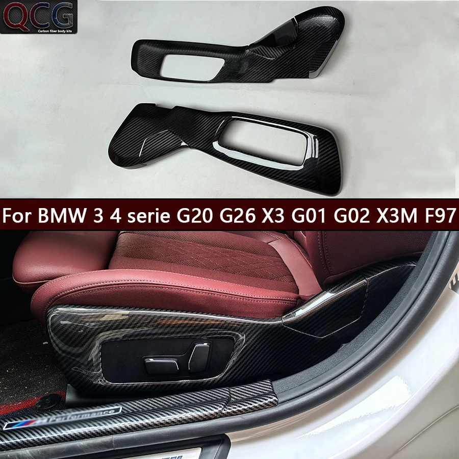 For BMW 3 4 serie G20 G26 X3 G01 G02 X3M F97 carbon fiber seat side panel sports bucket seat side trim panel interior decoration