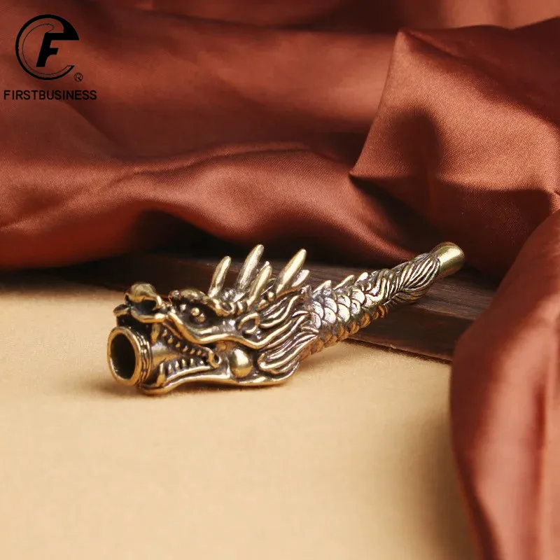 Brass Dragon Smoking Pipe Traditional Retro Tobacco Pipe Smoking Accessories