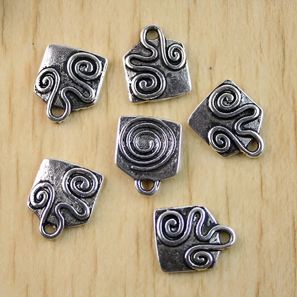 

30шт 12х10мм спиральные подвески Фурнитура h0981