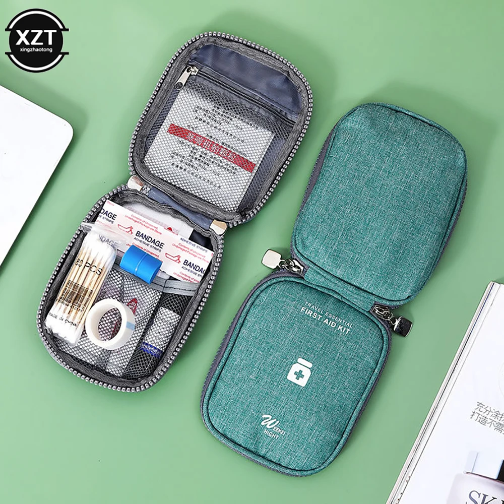 Saco De Armazenamento De Medicina Portátil, Travel First Aid Kit, Medicine Bags, Organizador, Útil, Mini, Ao ar livre, Emergência, Sobrevivência, Caso Pílula