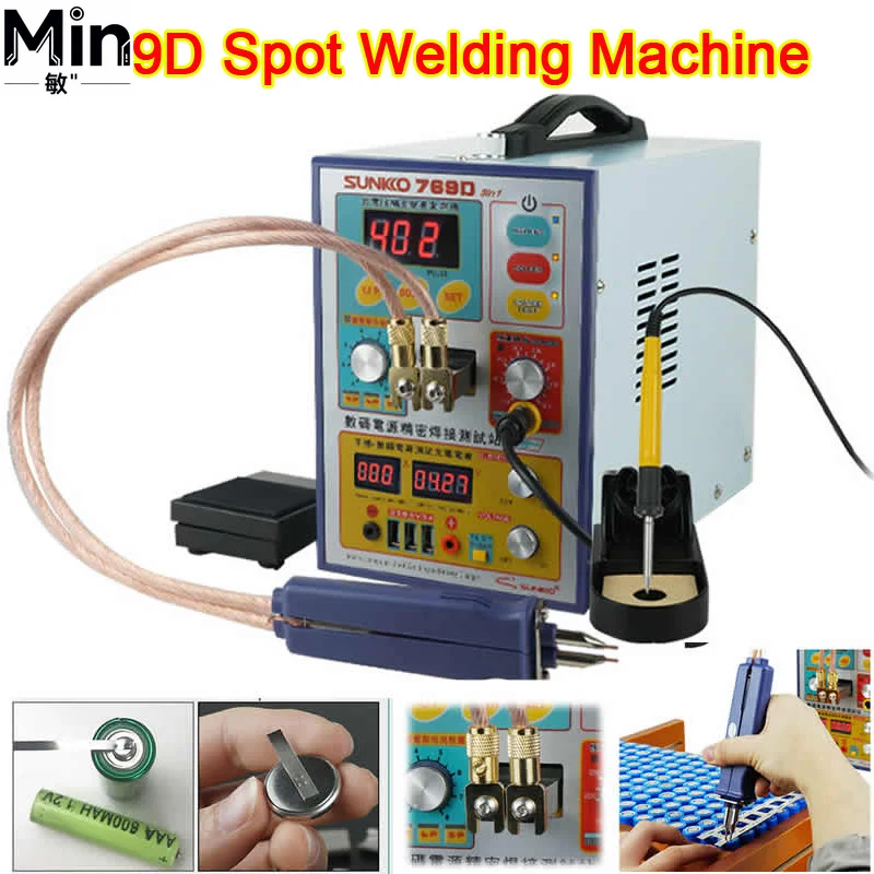 769D 3.2KW Desktop Automatic Pulse  Spot Welding Machine for 18650 Pack with Welding Pen
