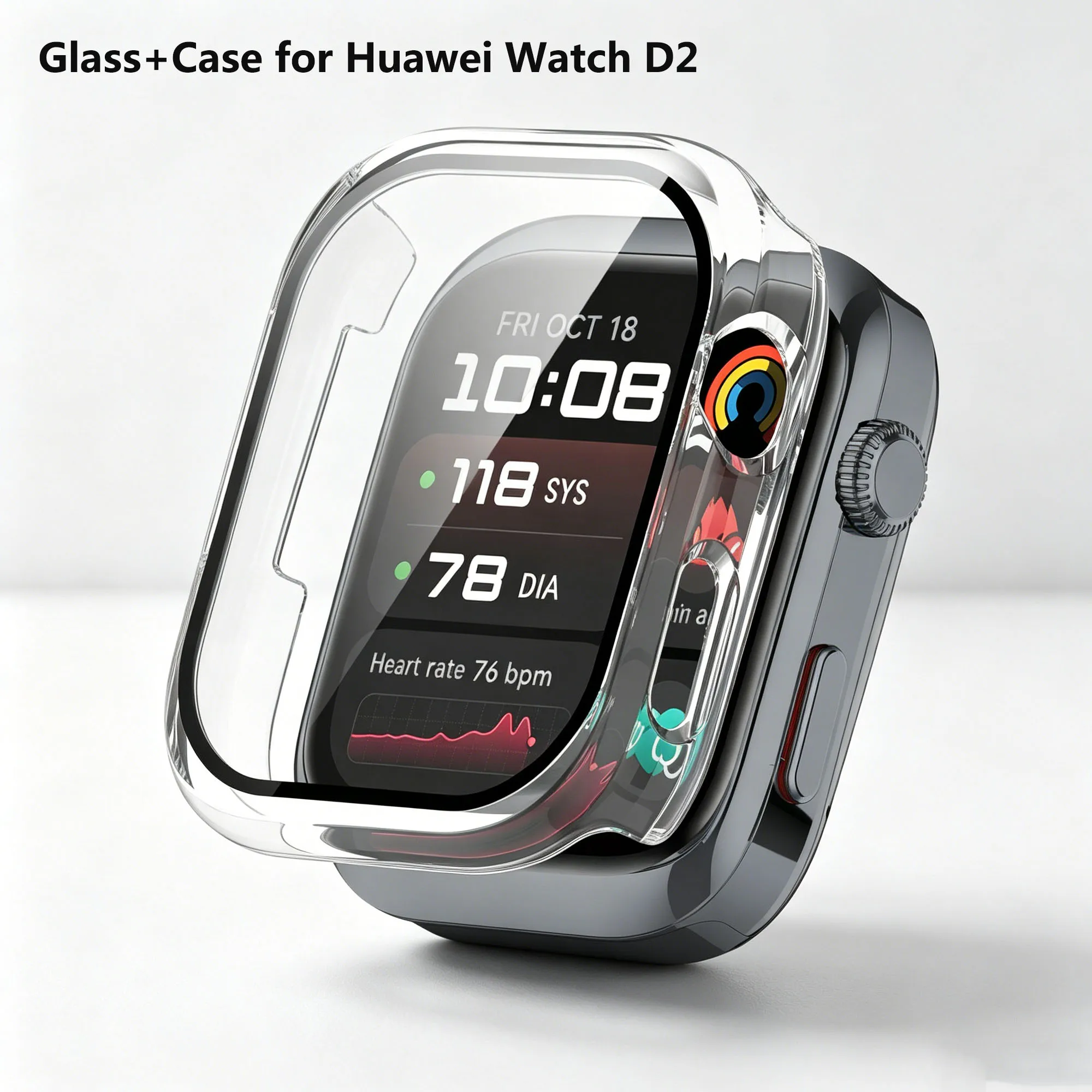 

Glass Screen Protector Anti-scratch Film Case For Huawei Watch D2 PC Bumper Protective Cover for Huawei Watch D2 Accessories