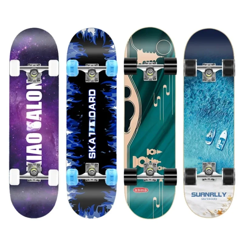The preferred choice for skateboarders - double-kick four-wheel skateboards for adults, men, women, teenagers, and children, pro