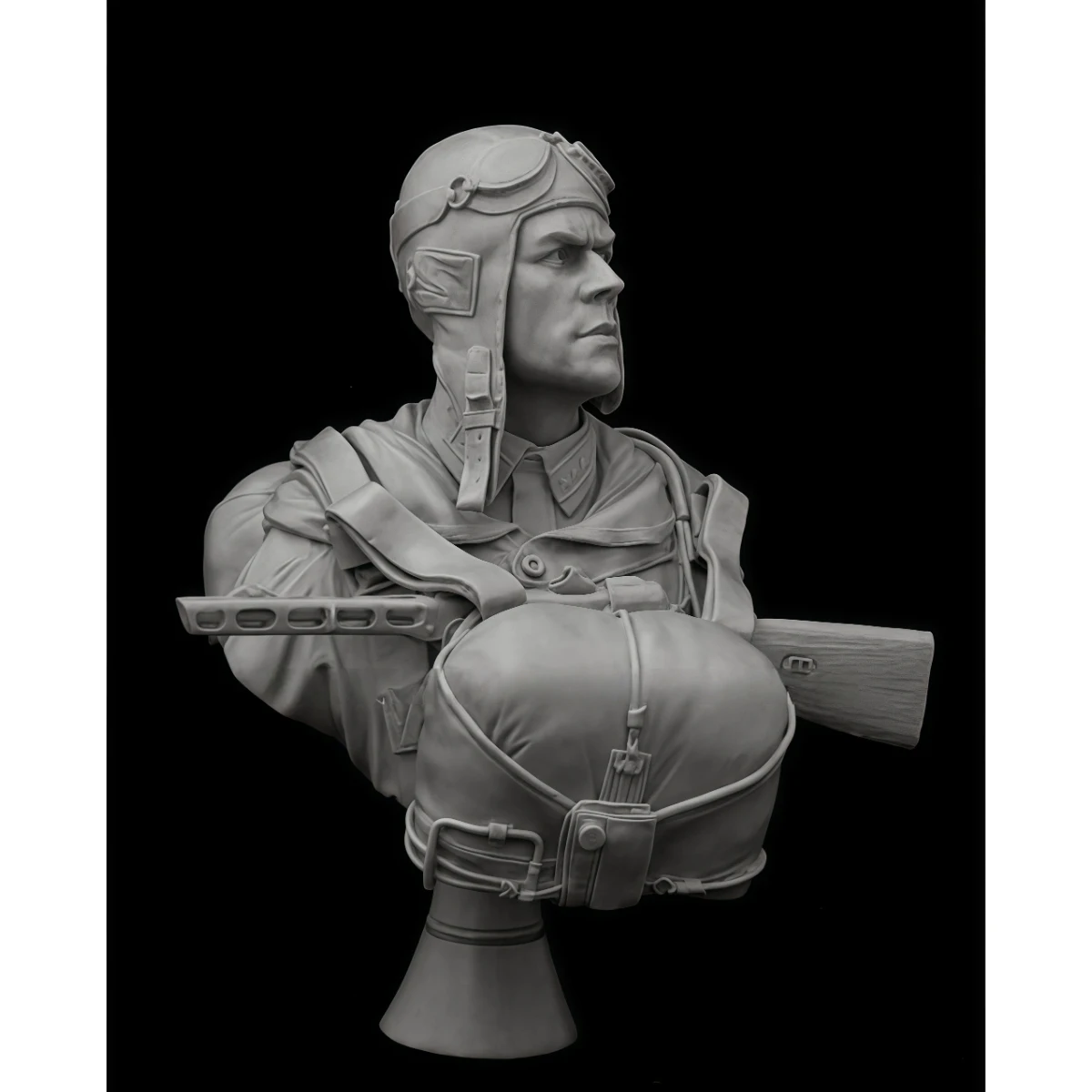 1/10 resin bust model GK Russian soldier unassembled and unpainted DIY kit