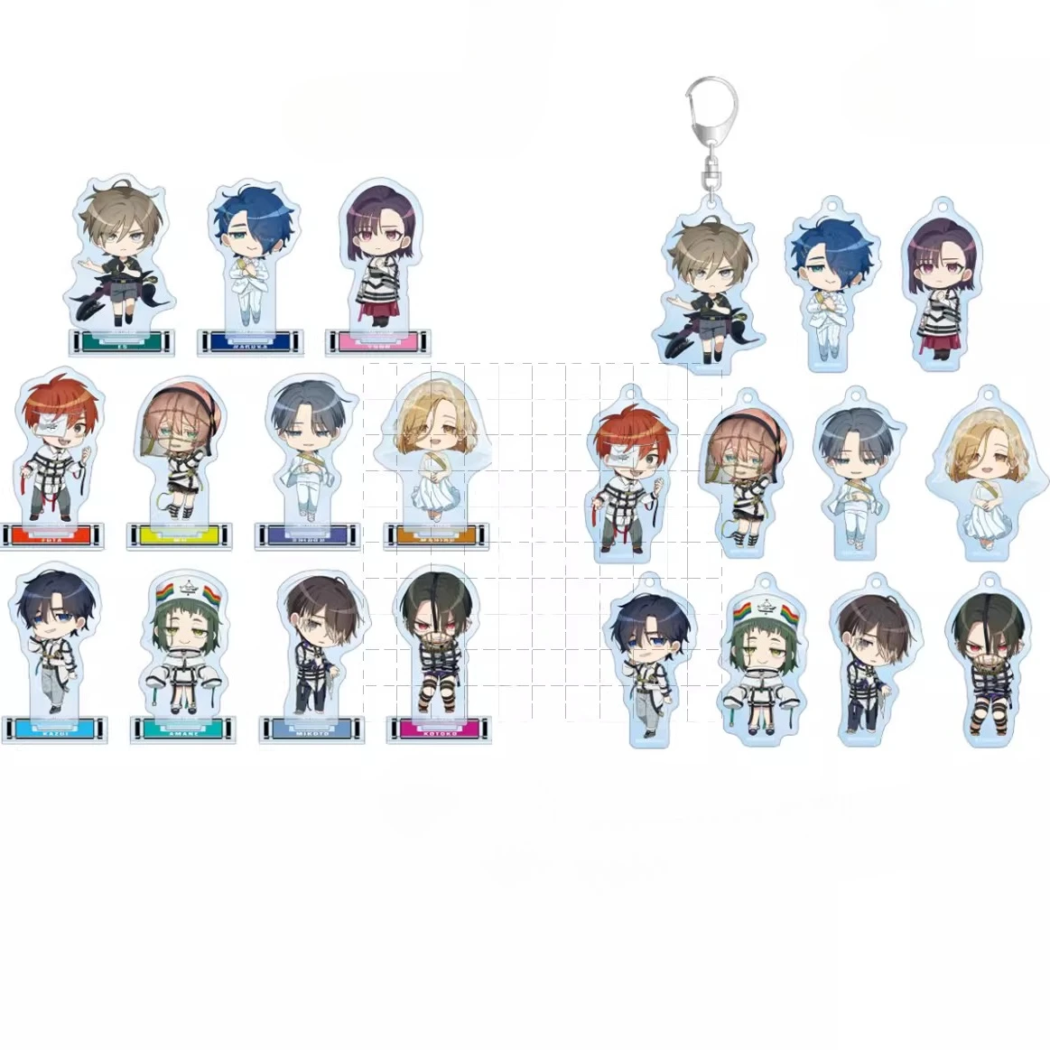 

Game MILGRAM Acrylic Stand Figure Doll Anime Shidou Es Amane Haruka Kazui Yuno Mikoto Keychain Model Plate Cosplay Toy for Gift