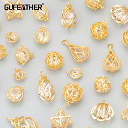 GUFEATHER M829,jewelry accessories,pass REACH,nickel free,18k gold plated,zircon pendants,jewelry making,diy earrings,10pcs/lot