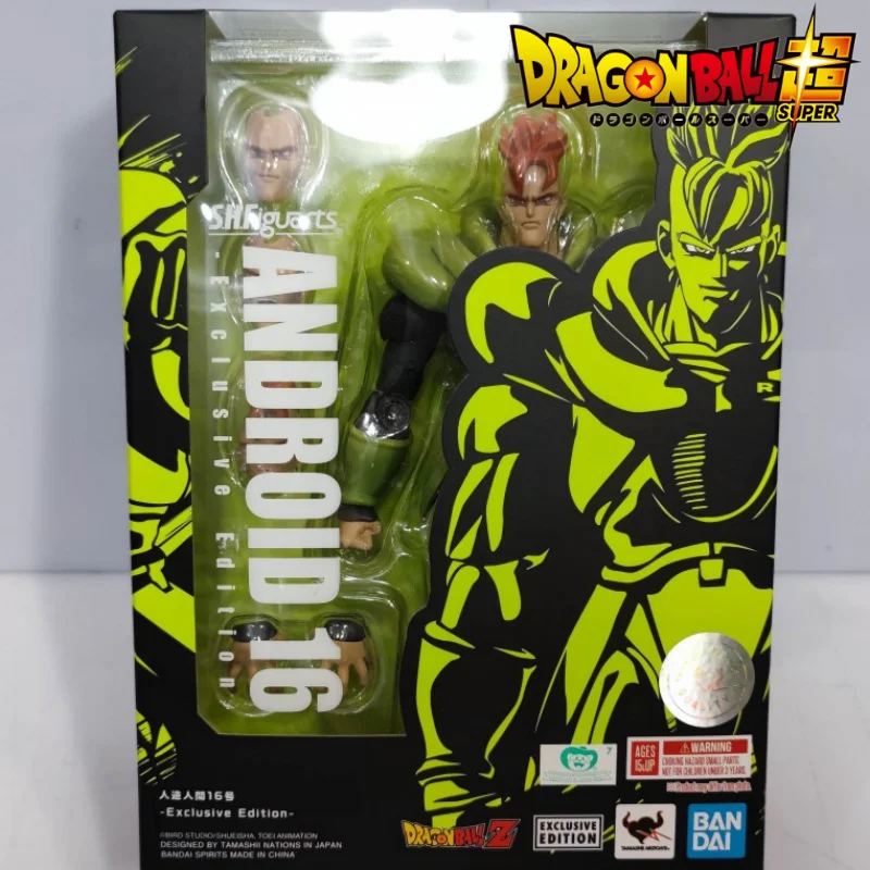 

17.5cm New S.h.figuarts Sdcc Dragon Ball Z Android 16 Shf Anime Figure Action Collectible Figurines Model Toys Christmas Gift