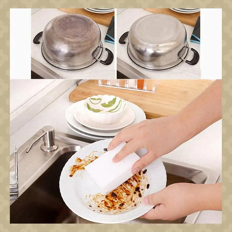 

AB45 20 Pieces Of Magic Cleaning Sponge Eraser Multifunctional Advanced Nano Wiper Foam Cleaning Pad Household Cleaning Pad