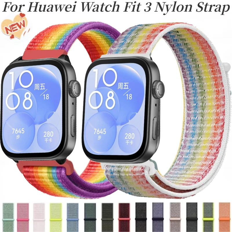 

NEW Nylon Loop Strap For Huawei Watch Fit 3 Sport Breathable Replacement Wristband Correa For Huawei Watch Fit3 Belt Accessories