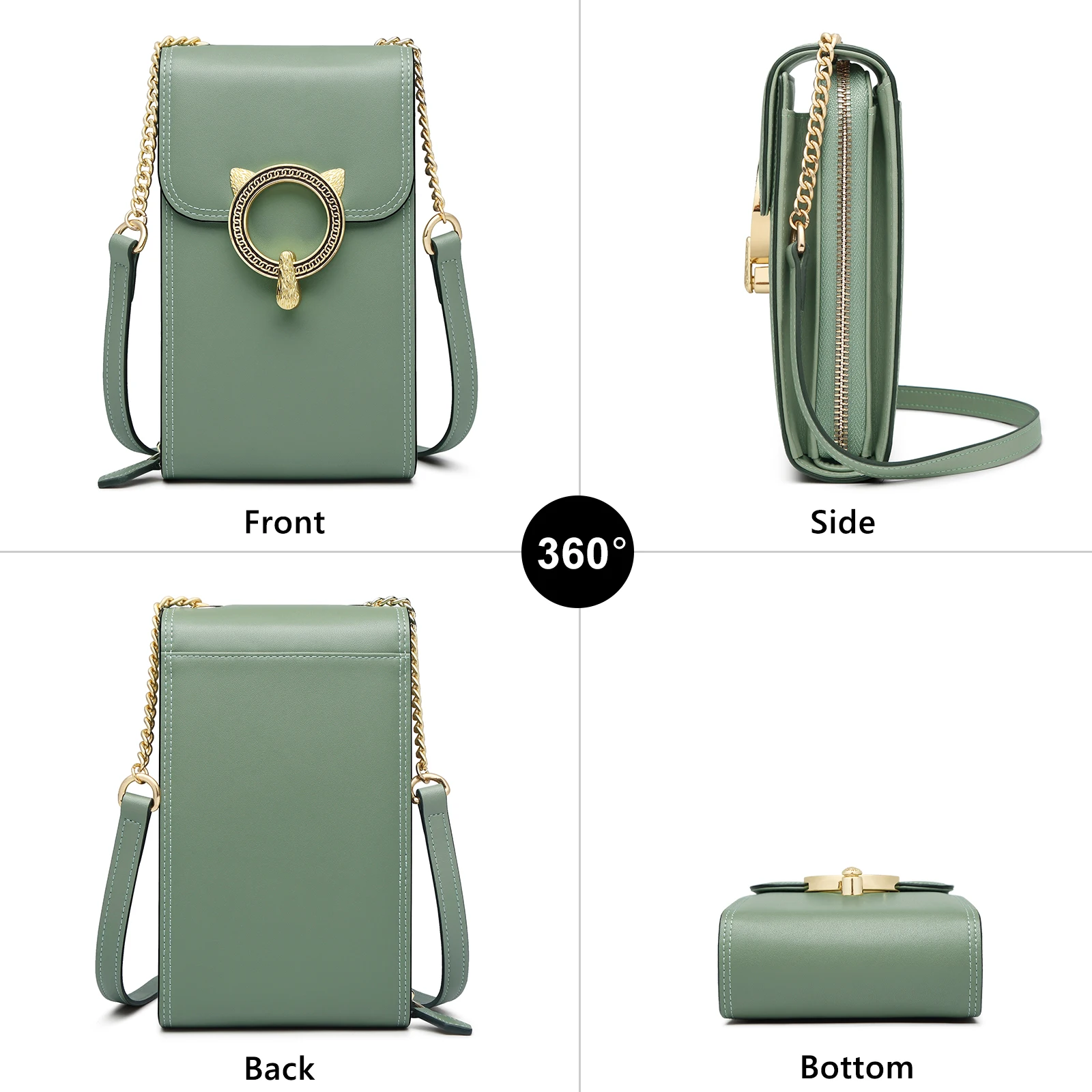 Borsa per cellulare in pelle crosta di marca FOXER Borsa a tracolla da donna 2025 Borsa a tracolla femminile di lusso leggera alla moda Mini borsa per ragazza