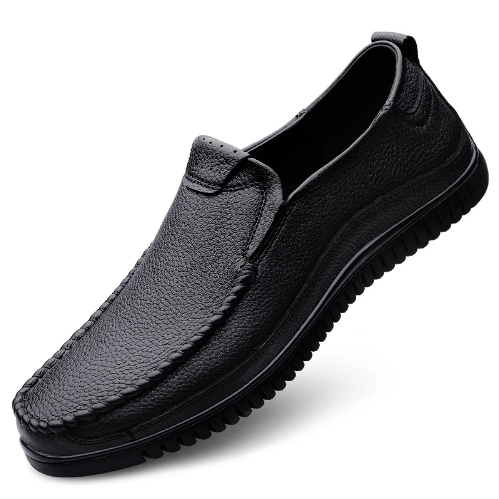 

Top-Grain Cowhide Lace-Up Plus Size Leather Shoes, Sizes38-44