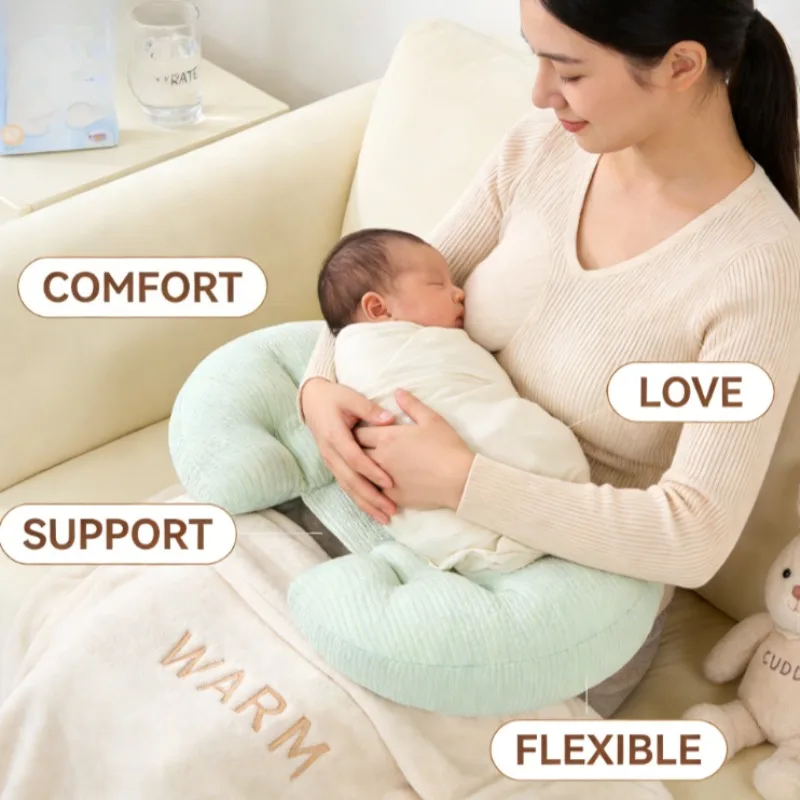 

New Maternity Pillow for Back and Side Sleeping Pregnancy Wedge Belly Support Multipurpose Knit Cotton Pillow