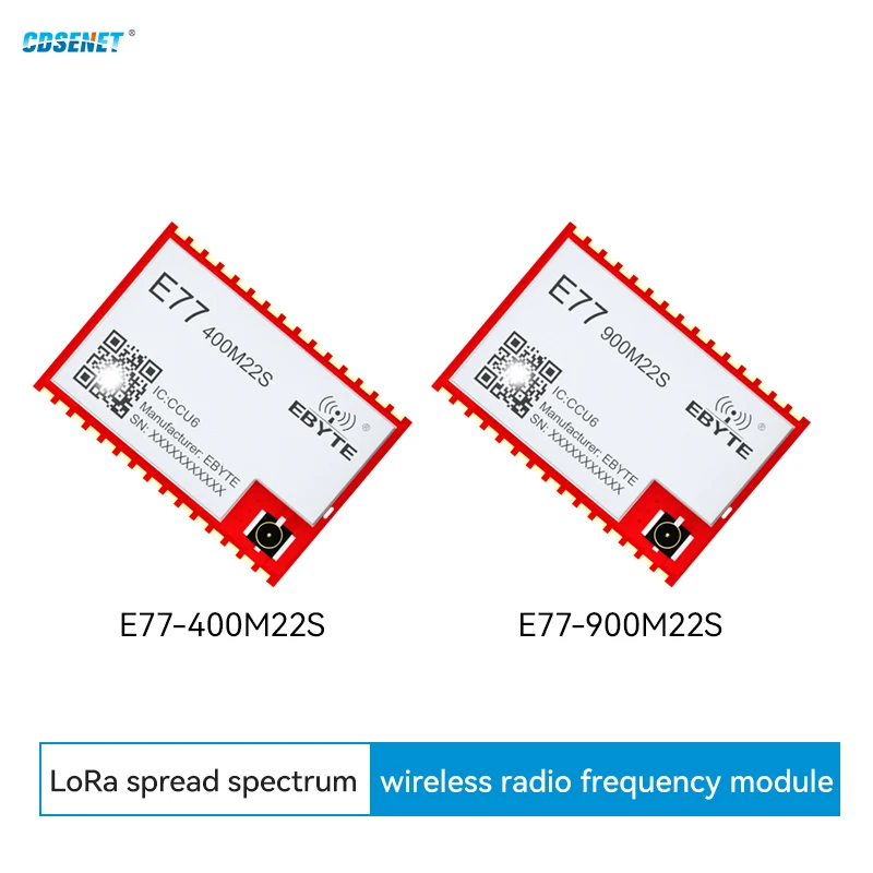

433/868/915M STM32WLE5 LoRa Wireless Module Lorawan CDSENET E77 Series Low Power 22dbm AT Command Long Distance 5.6km Small Size