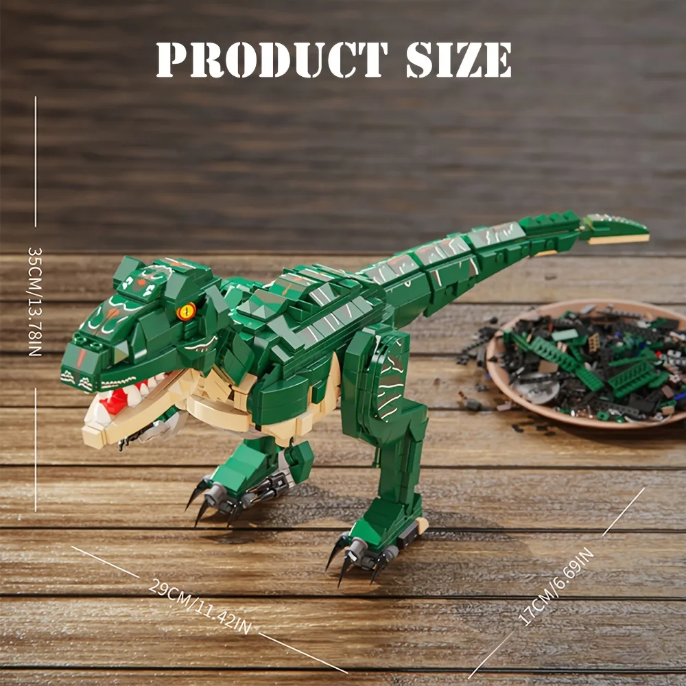 

947PCS TYRANNOSAURUS REX BUILDING BLOCK MODEL - JURASSIC DINOSAUR MODEL, IMPOSING DESKTOP ORNAMENT & FESTIVE GIFT