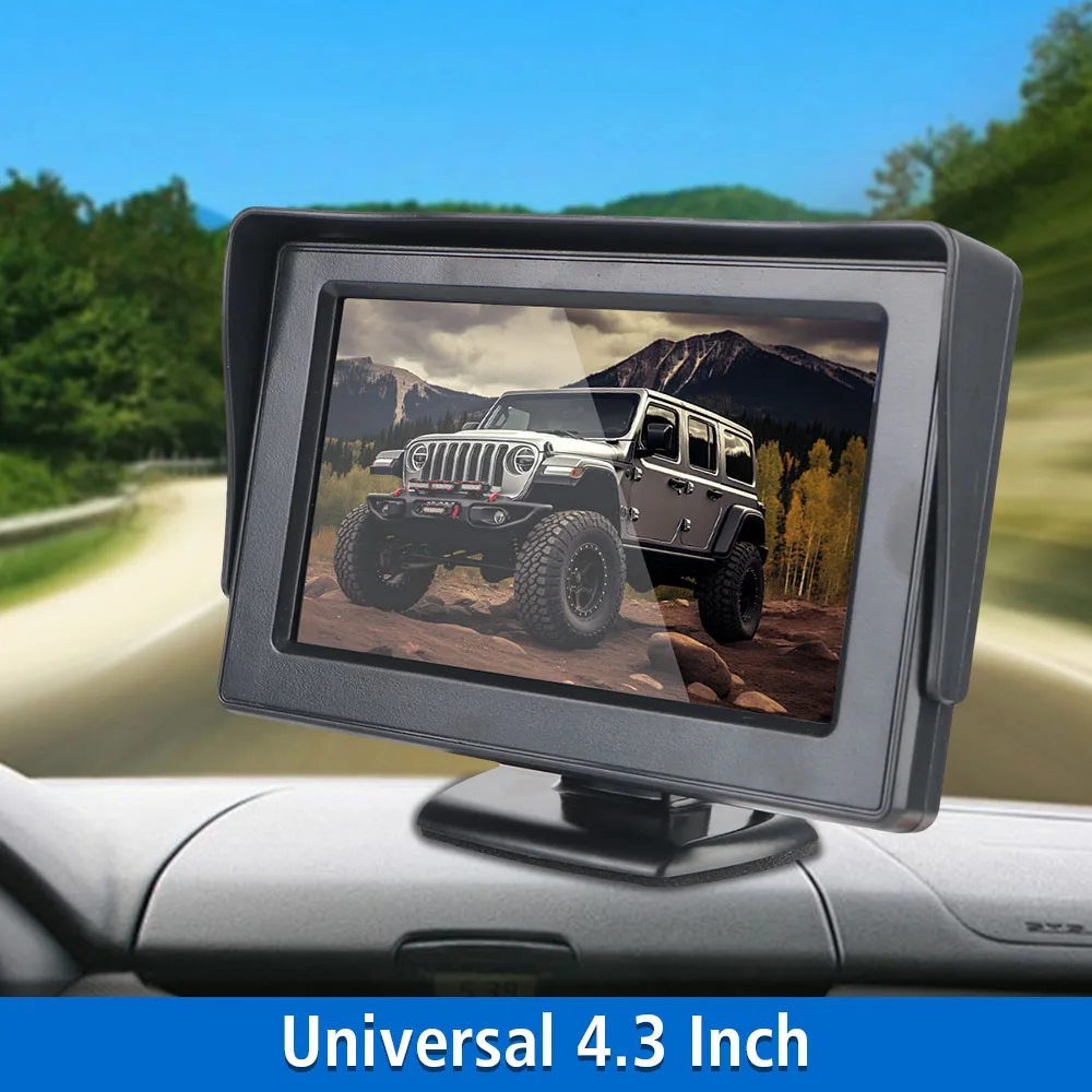 Reverse Camera Screen Car Monitor 4.3 inch TFT LCD Cameras Parking Car Video Players Car Accessories HD Display Foldable