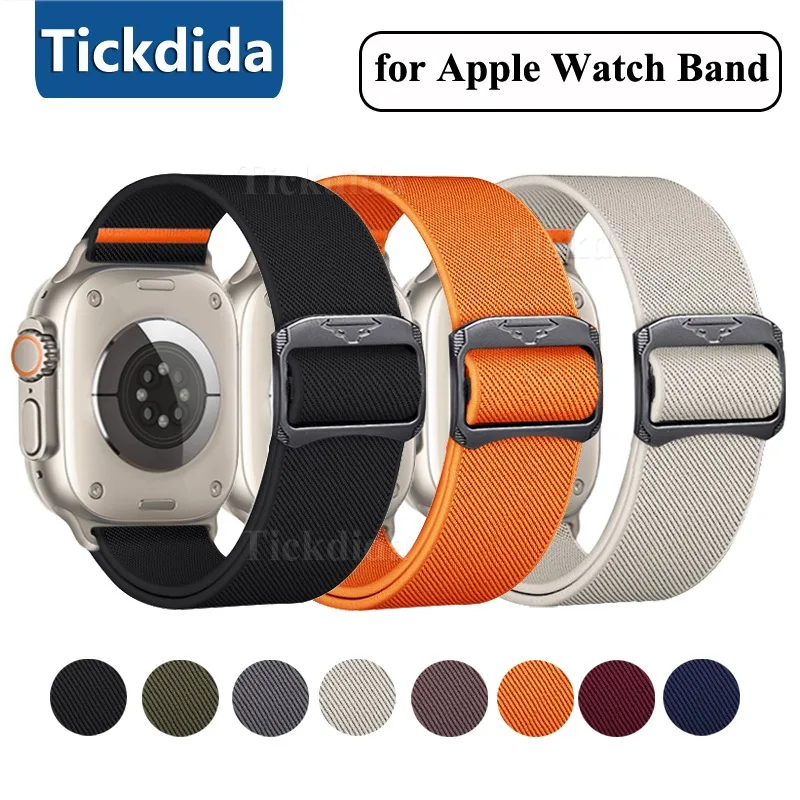 

Nylon Band for Apple Watch Band Ultra 3 2 49mm 46mm 45mm 44mm 41mm 42mm Bracelet Strap IWatch Series 10 9 7 6 Se 8 Accessories