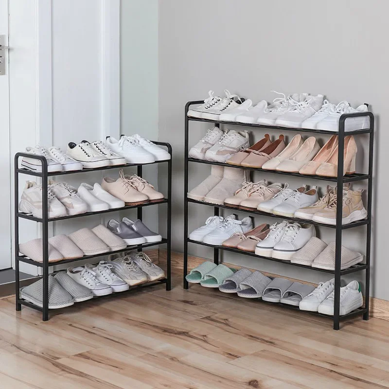 

4 5 Layers Shoe Rack Living Room Shoe Cabinet Metal Multi-layer Storage Cabinets Space Saving Cabinets Ultra-thin Shoe Shelf