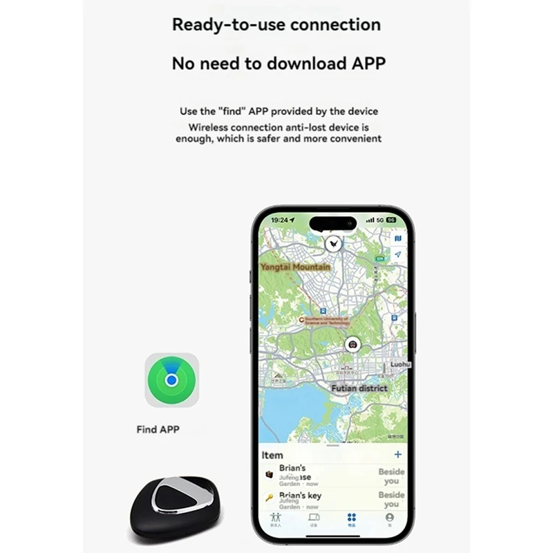 Rastreador GPS sem fio Bluetooth para Apple Airtag, impermeável Anti dispositivo lembrete perdido, chave do carro, animal de estimação, crianças Finder