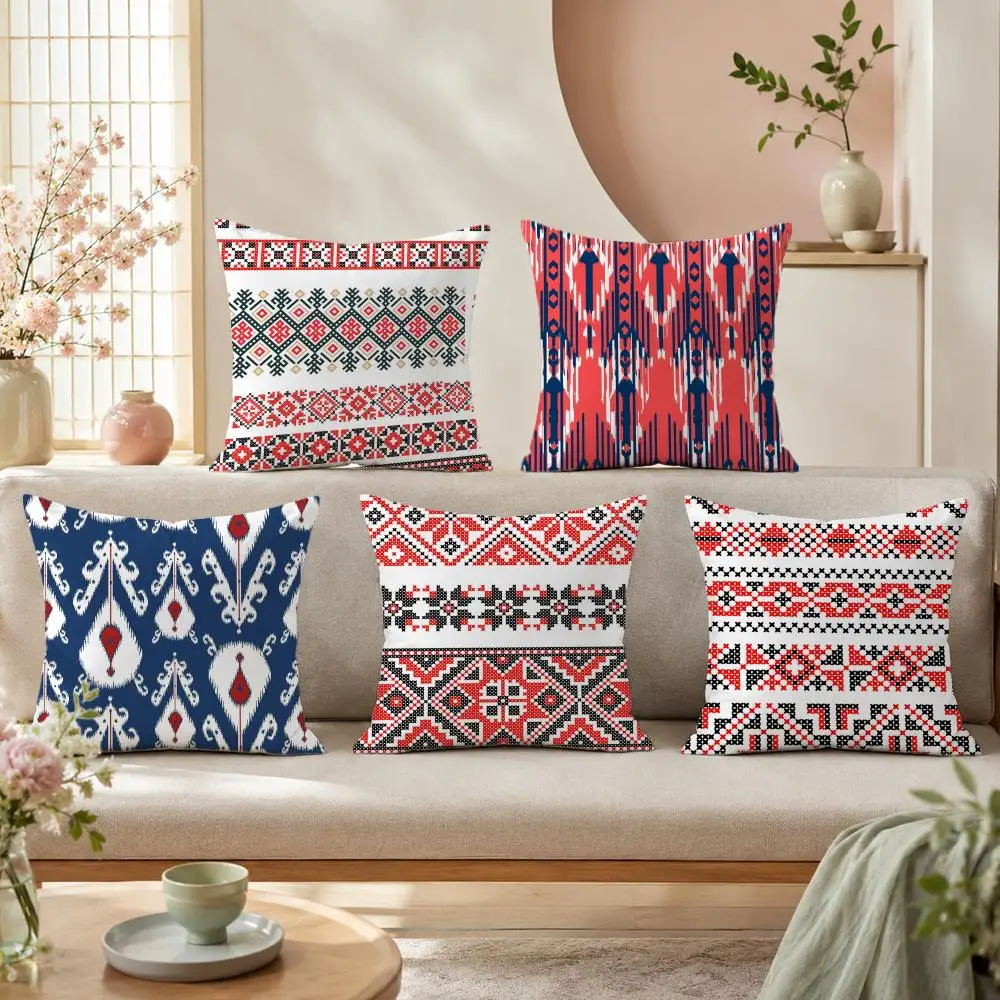 Russian shading Pillow Case Premium Linen Cushion Cover Soft Textured for Sofa Couch Bed Chair Living Room Bedroom Home Decor