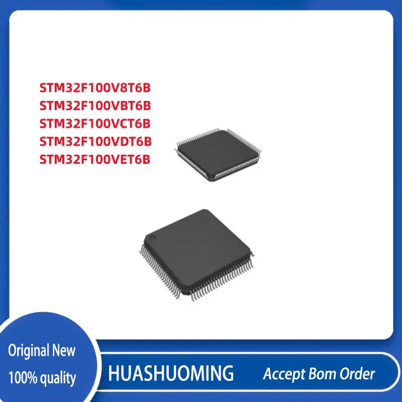 2Pcs/Lot  STM32F100V8T6B STM32F100VBT6B STM32F100VCT6B STM32F100VDT6B STM32F100VET6B STM32F100V STM32F100 STM32F STM32  LQFP-100