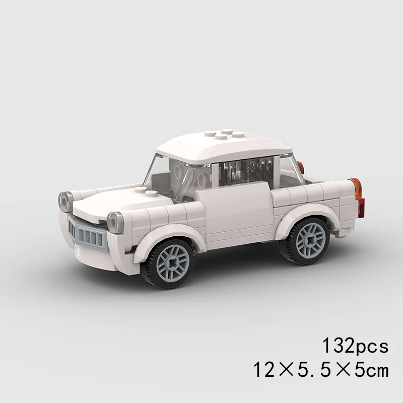 MOC Old Car Trabant Classical Vehicle model Building Creative Blocks Assembly bricks Christmas Day Gift City Technical Ideas toy