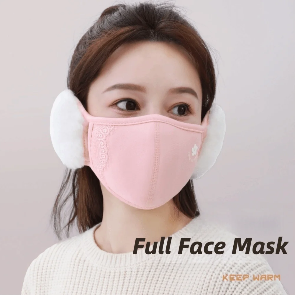 Outdoor Autumn Winter Face Mask Warm Breathable Cycling Mask Thickened Anti-Cold Face Cover Ear Protection