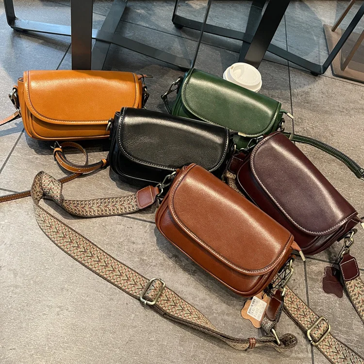 Women's Cow Leather Bag Cross-body Bag Ladies High Quality Phone Bag Versatile Genuine Leather Shoulder Purse Casual Handbags