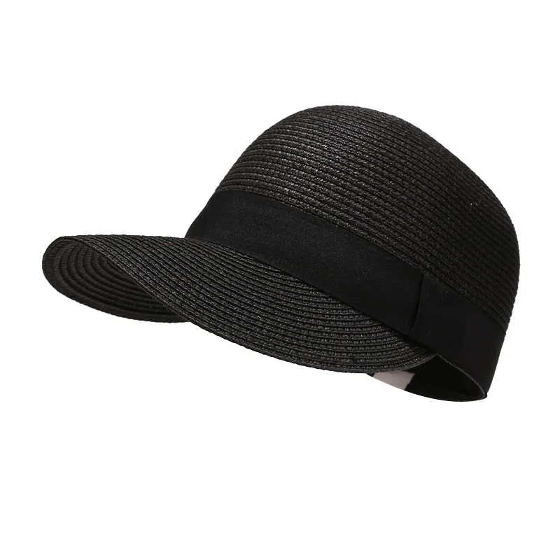 2024 Men and Women New Fashion Straw Baseball Cap Summer Outdoor Sunscreen Sunshade Rebound Cap Travel Beach Duck Tongue Hat