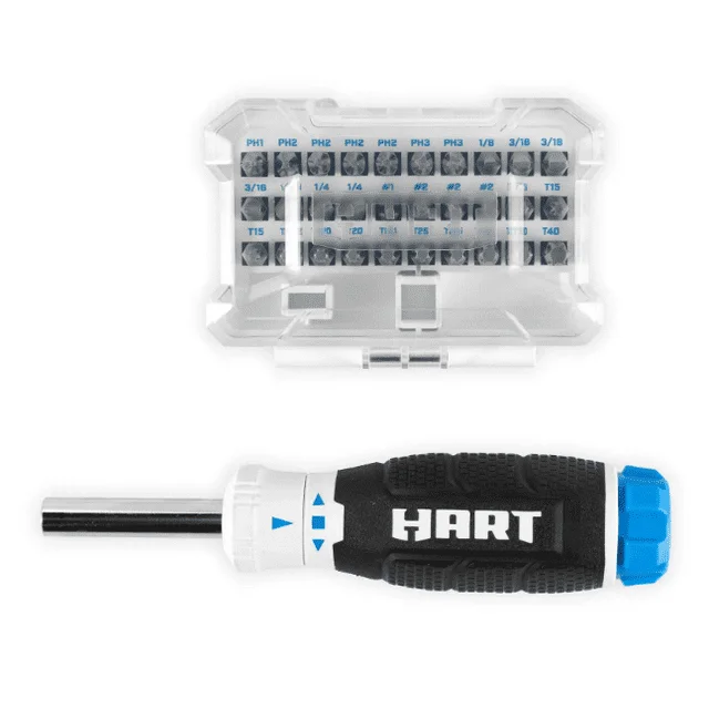 HART 31-Piece Ratcheting Screwdriver Set with 3-Position Ratchet Mechanism