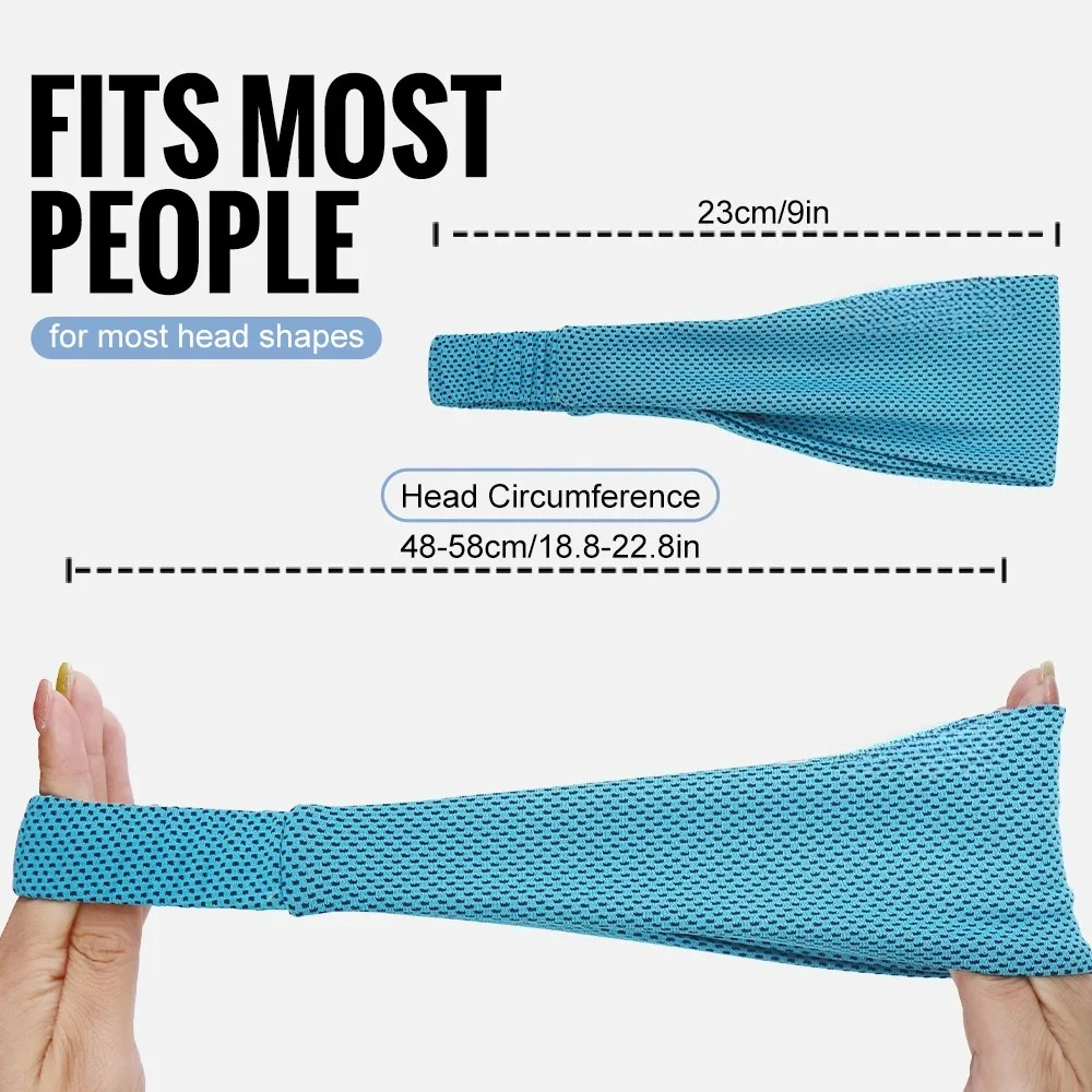 Summer Sport Headband Breathable Fitness Sweatband Non Slip Elastic Tennis Headband Sweat Wicking Lightweight Running Hairband image 5