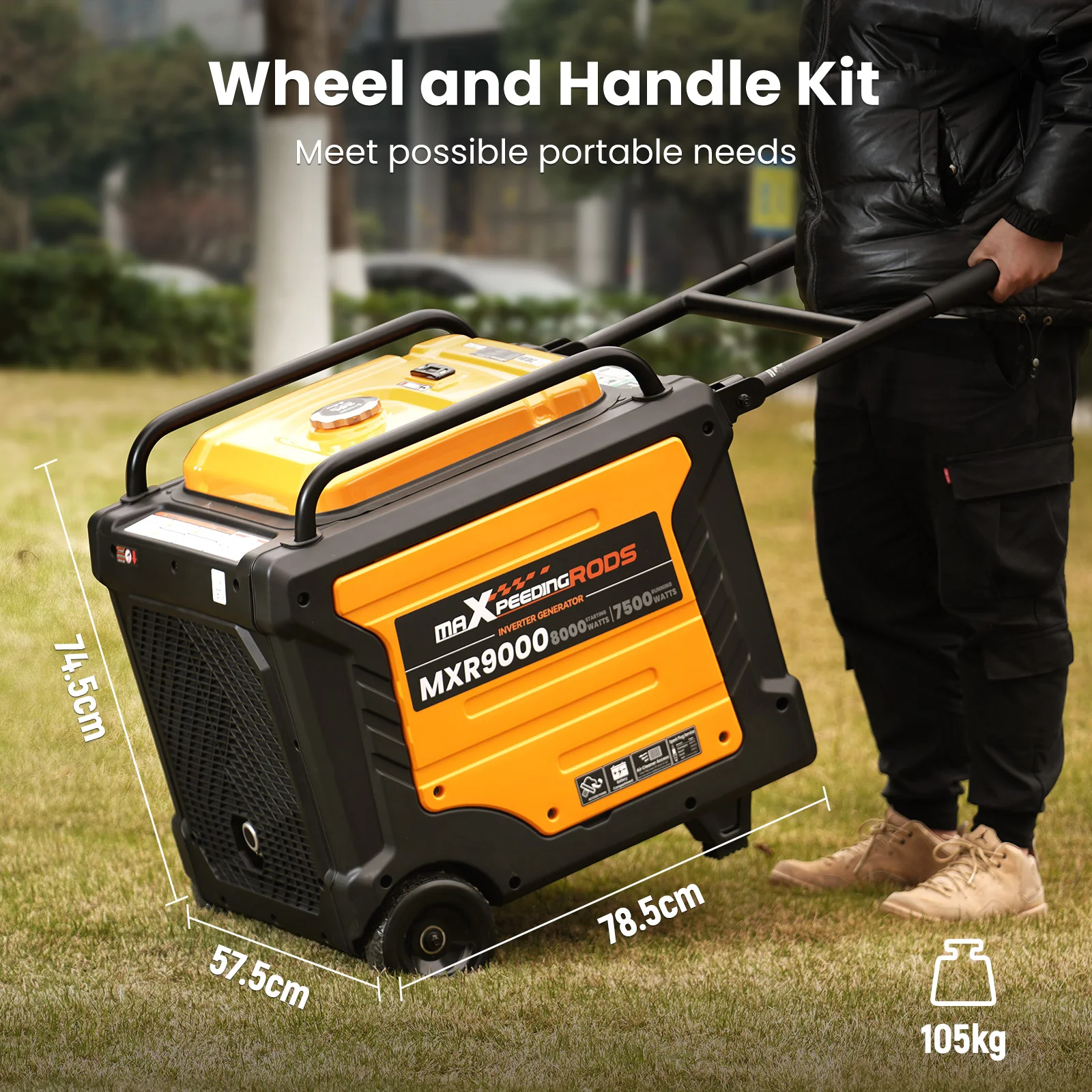 Portable Generator 7500W 8000W Silent Variable Frequency Alternator Inverter Gasoline Powered Generator