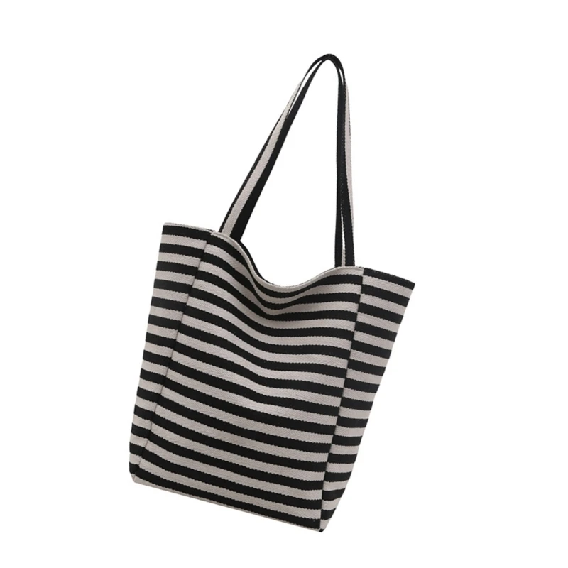 كيس عمل من القماش المحصور أكياس الكتف العصرية حقيبة يد للتسوق شاطئ #4