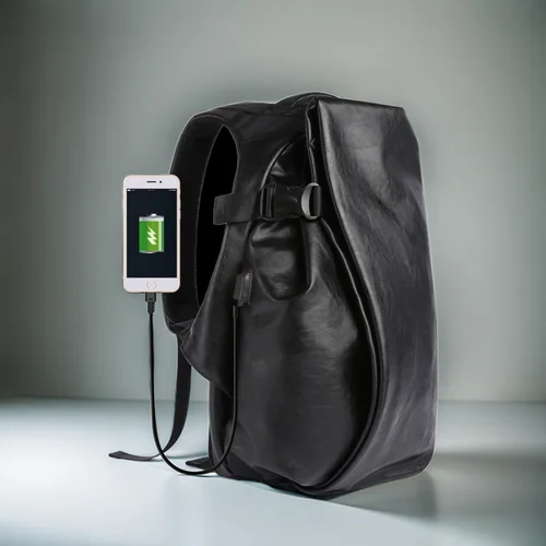 남성용 가죽 배낭 노트북 배낭, USB 충전, 방수 비즈니스 배낭, 도난 방지 여행 배낭, 15.6 인치 