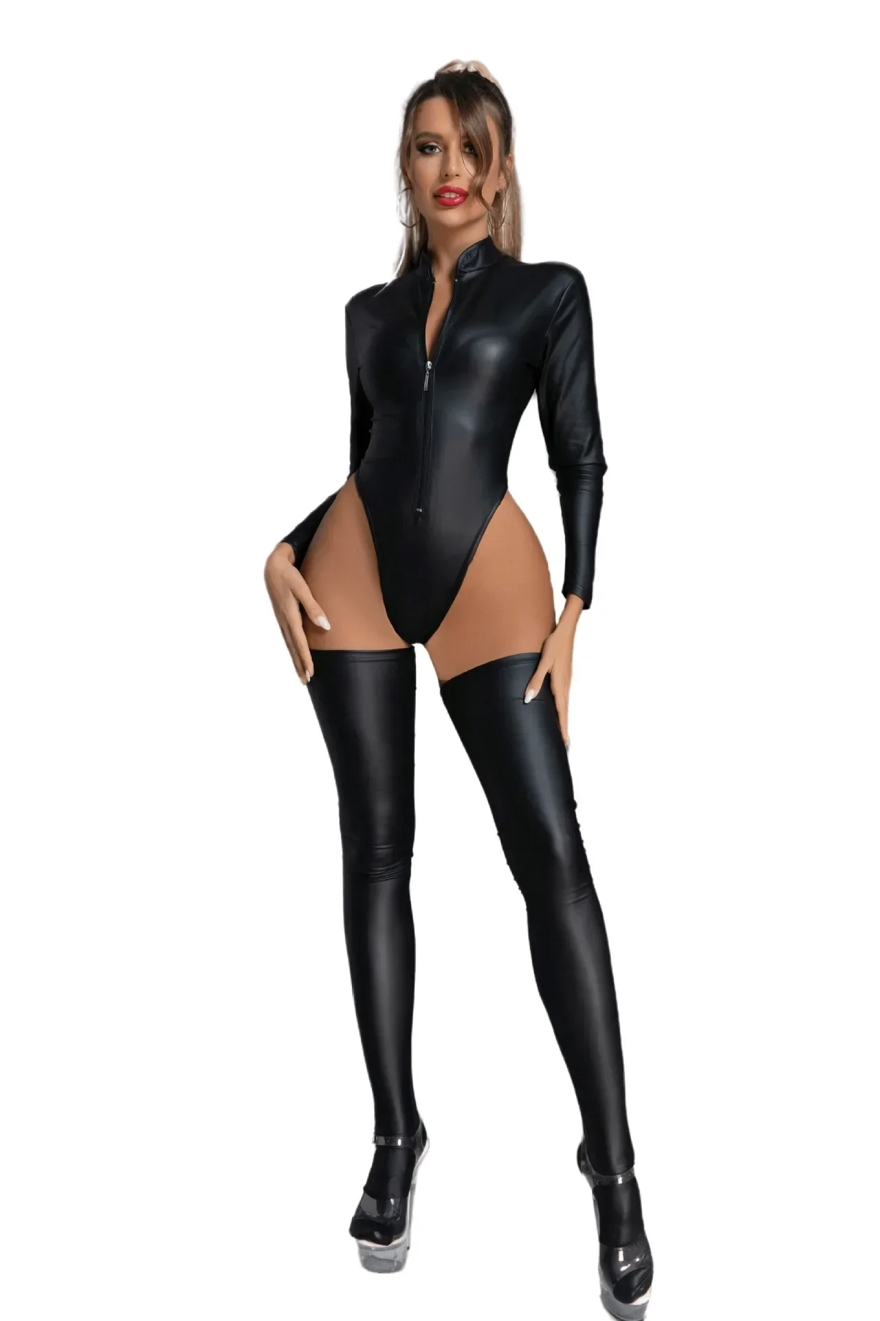 كومبينايسون en similicuir لامعة صب فام ، زي دي باتري أن تخمير إكليير ، زي دي أوستوم فيتيمينتس إن اللاتكس