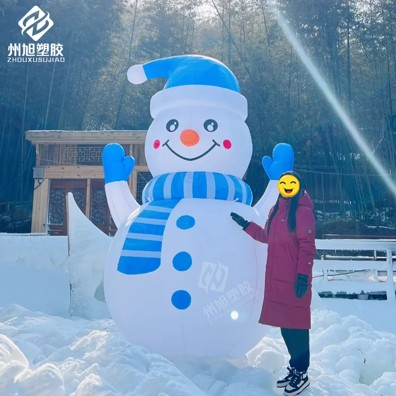 

Giant Inflatable Snowman Cute Winter Cartoon Inflatable Prop Suitable for Outdoor Yard or Shopping Mall Christmas Decorations