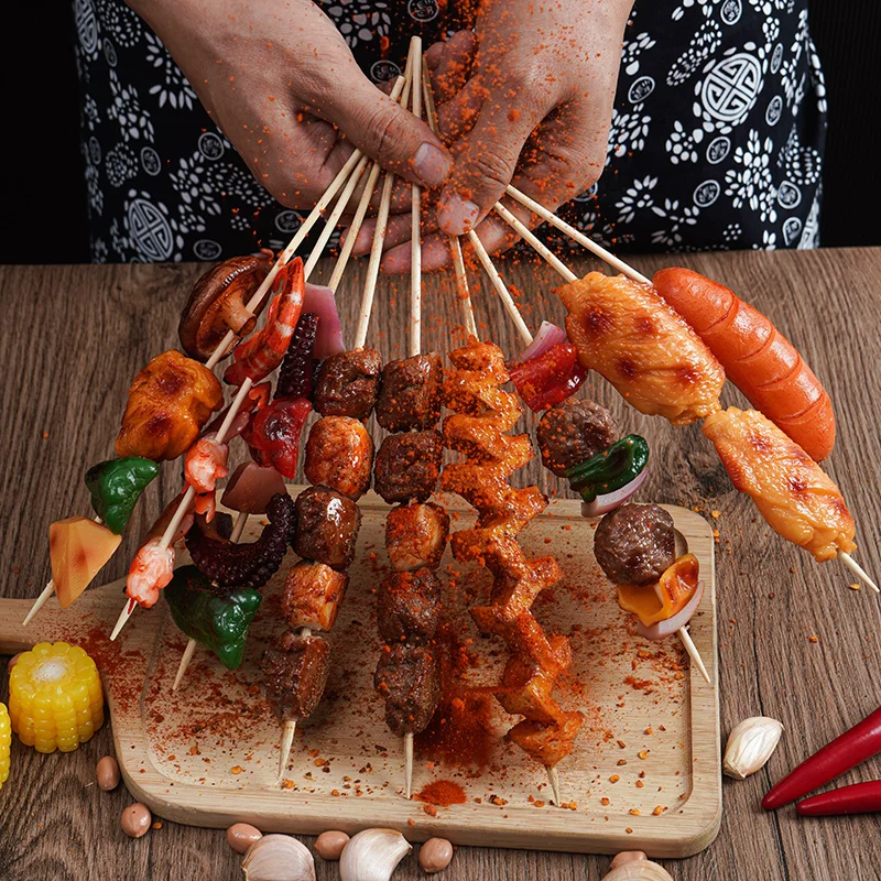 Simulation Barbecue Strings, BBQ Skewer, Roast, Beef String, Food Model, Fake Display Prop Toy, Kitchen Accessories