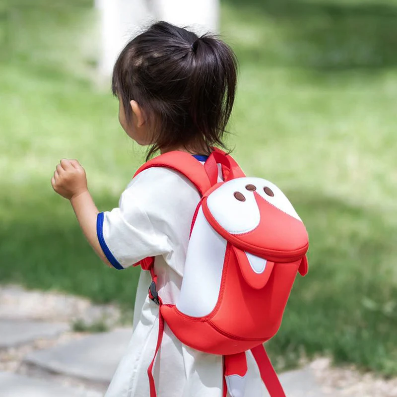 Mochilas escolares de zorro rojo para niños, Mochila antipérdida para niños pequeños, mochilas para niños de jardín de infantes, paquete Kawaii