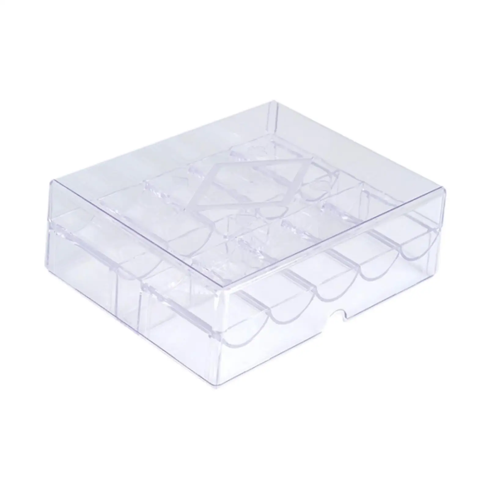 حافظة رقاقة شفافة من الأكريليك، منظم خفيف الوزن يحمل 200 شريحة لملحقات ألعاب حفلات الطاولة #1