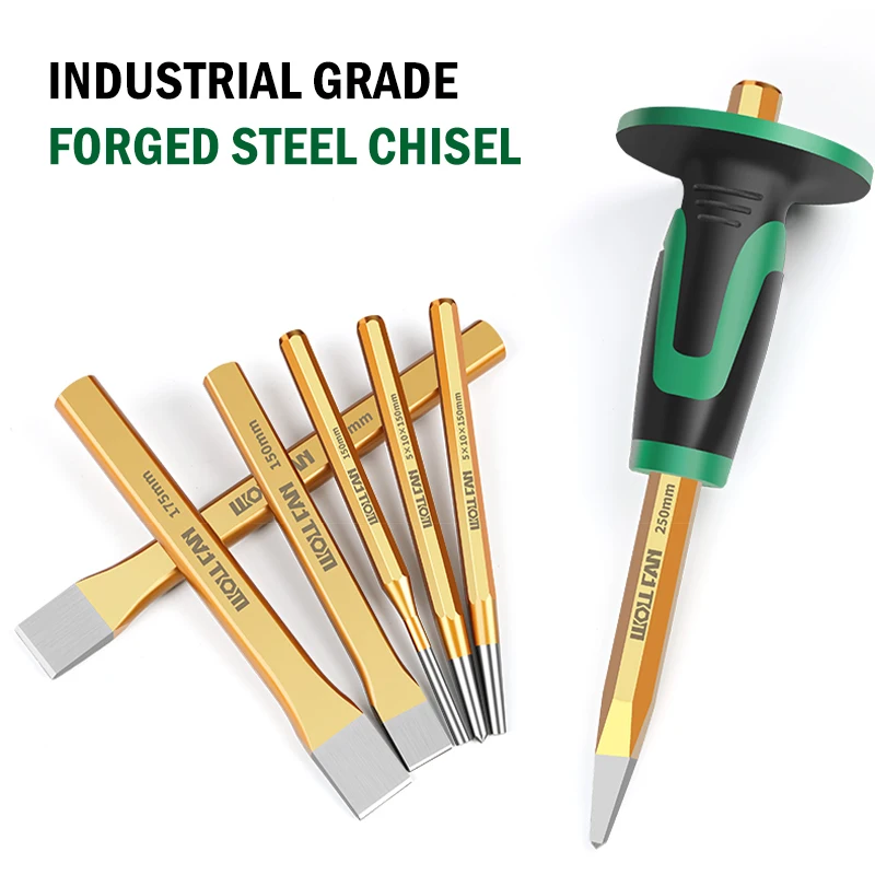 Punch and Chisel Set Digging Tools Piece Professional Mechanics for Brick Metal and Stone Woodworking Sharpener Accessories