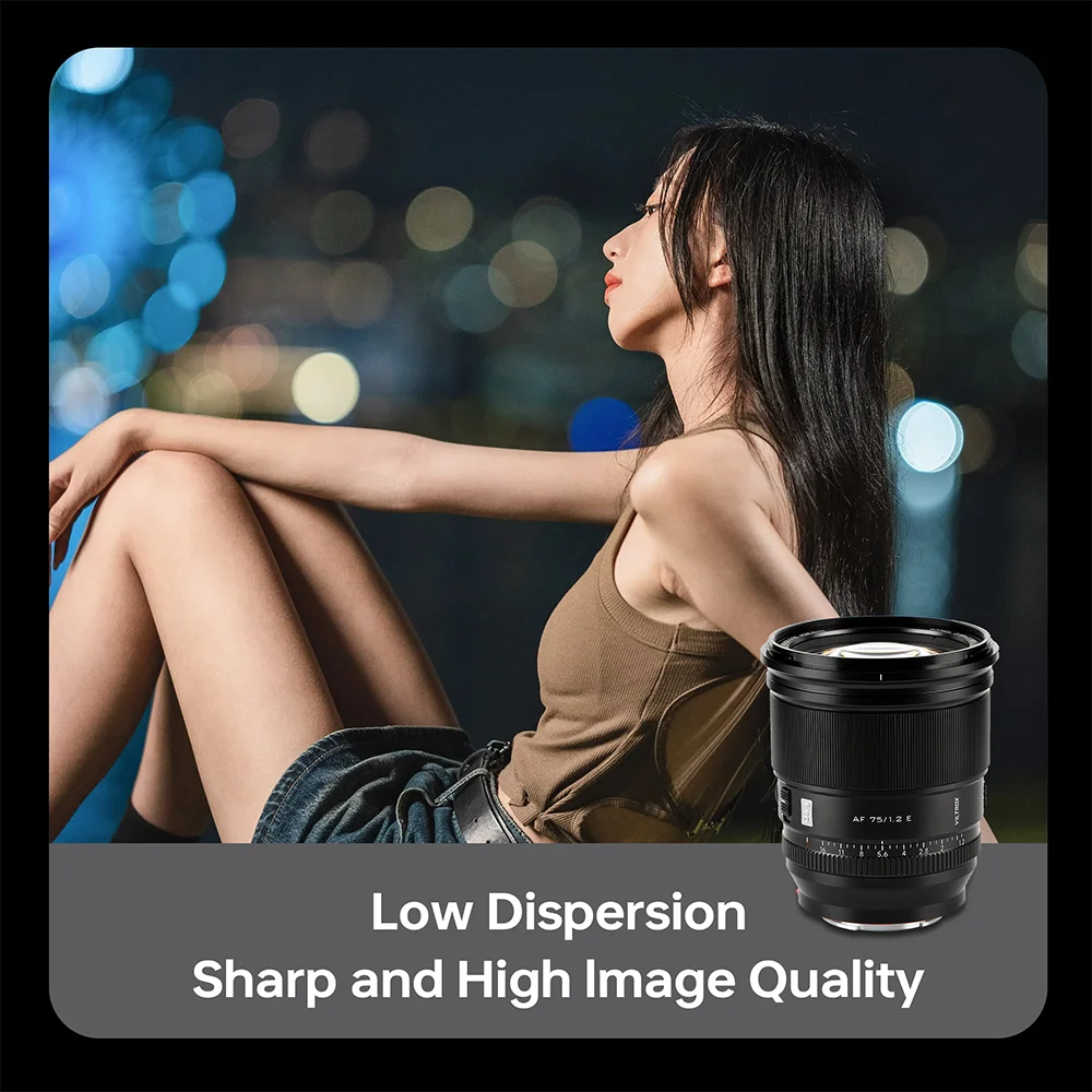 VILTROX 75mm F1.2 Eye Auto Focus APS-C Obiektyw fotograficzny z dużą przysłoną do aparatu Fujifilm XF Nikon Z Sony z mocowaniem E