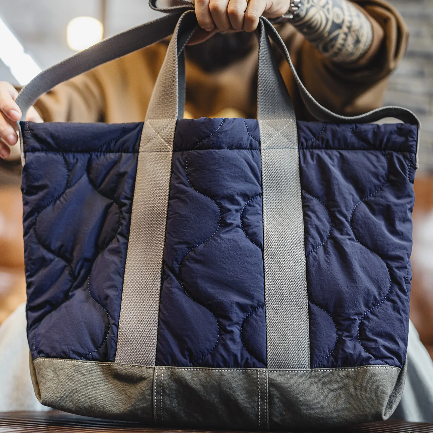 Maden الرجال خمر M65 حمل حقيبة سعة كبيرة النمط العسكري حقيبة كتف التباين اللون ركاب حقيبة لابتوب عادية Carryall