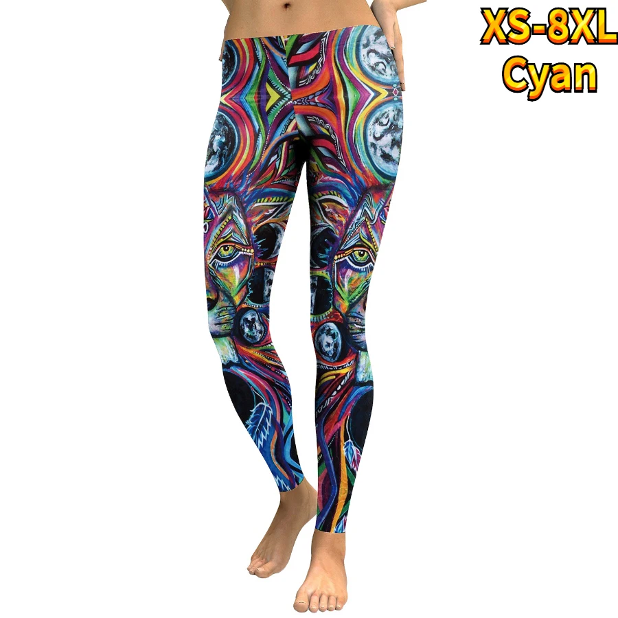 Women\'s Basic Rotating Pattern Printed Yoga Pants Elastic Yoga Leggings Gym Jogging Fitness Clothes Quick Dry Slim Pants XS-8XL