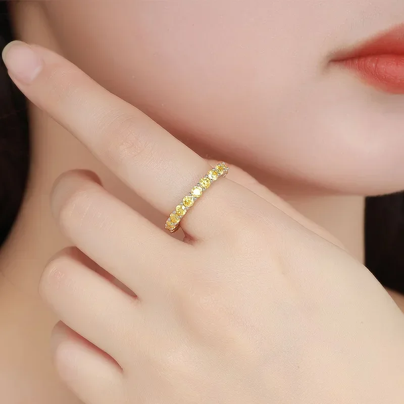 NASIALuxury 2.2cttw 3mm Green Violet Moissanite Eternity Ring For Women S925 Silver Pass Diamond Test Wedding Band Rings 2026