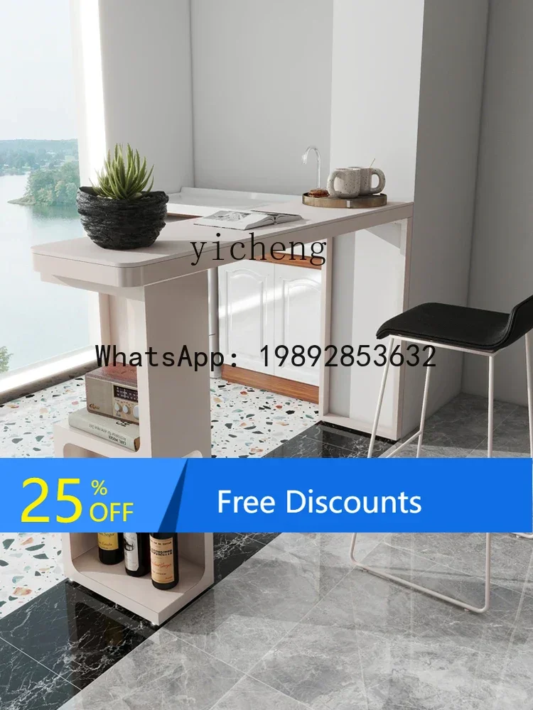 

LYY Rock Plate Барный Стол Домашняя Гостиная Перегородка Шкаф Маленькая Барная Столешница Боковой Шкаф Встроенный Балконная Стенка Высокий Стол