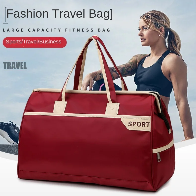 

Cacual Simple Short-distance Travel Bag For Women Waterproof Lightweight Luggage Bag Business Trip Crossbody Handbag
