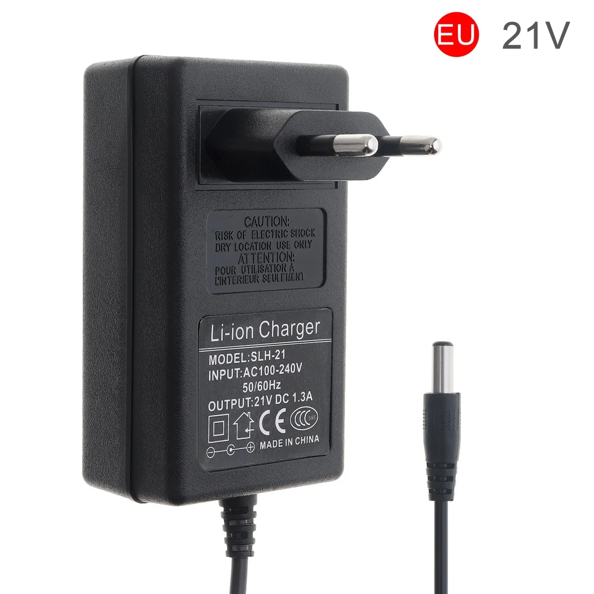 Imagem -04 - Universal dc Power Adapter Charger Carregador de Energia para Bateria de Lítio Furadeira Elétrica Chave de Fenda Carregamento 12.6 v 16.8 v 17 v 21 v 25v