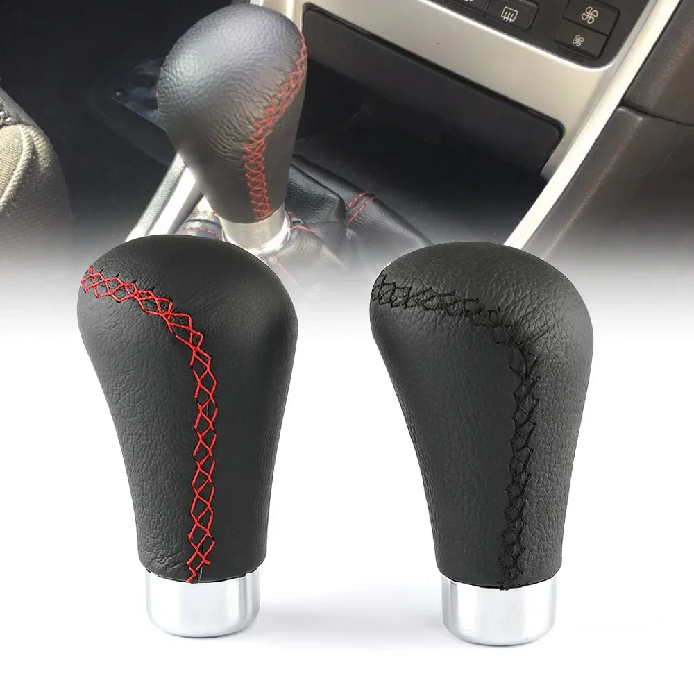 5 Speed Aluminium Universal Gear Shift Knob Universal MT PU Leather Arm Manual Transmission Automatic Gear Level Knob Shifter