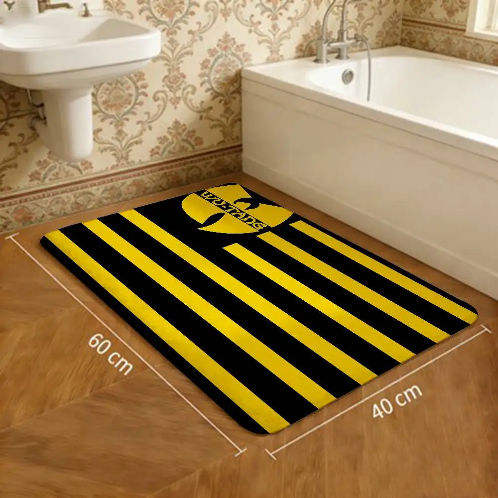 WU-T--TANG CLAN Band Door Mat Kids Room Bedroom Decoration Balcony Anti-Slip Doormat Living Room Doormat Area Rug